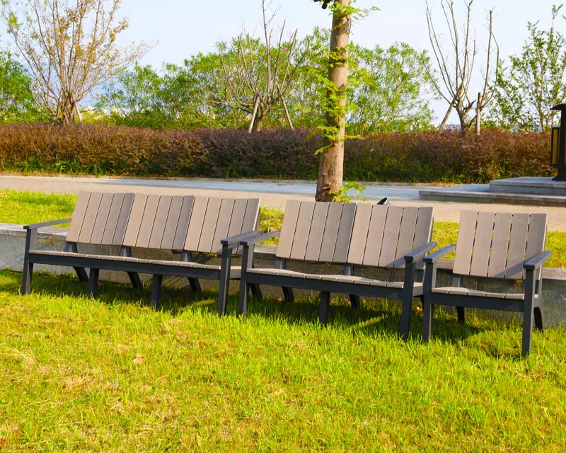 3-seater plastic reliable quality garden outdoor furniture leisure wooden chair with dining chairs