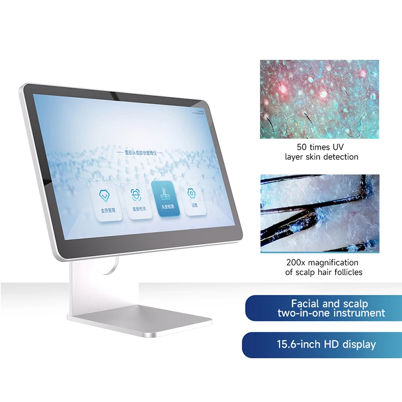 Salon & Clinic Advanced Portable Face Skin Scalp Hair Analyzer Analysis Skin Tester Facial Camera Machine