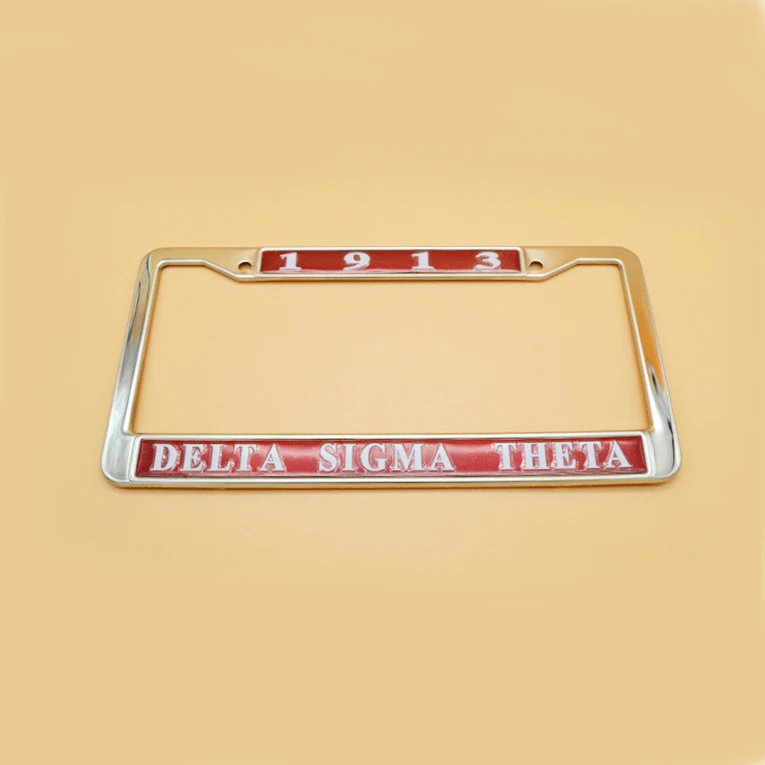 All Groups Sorority Stainless Steel Car Frame /Greek Letters Metal License Plate Frame / Gamma Rho Car Frame