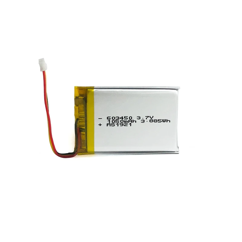 Factory sell smallest 3.7v lithium ion polymer rechargeable battery 1000mah 1050mah 3885wh
