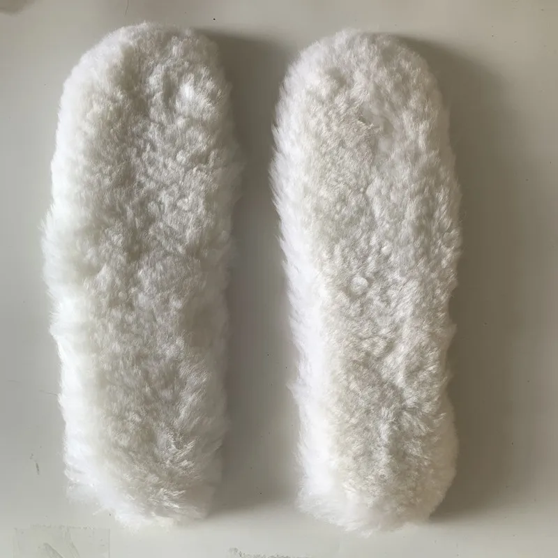 Thick and Warm Sheepskin Insoles Australian Fluffy Wool Insole,Women Men Replacement Winter Insole for Shoes Slippers Boots
