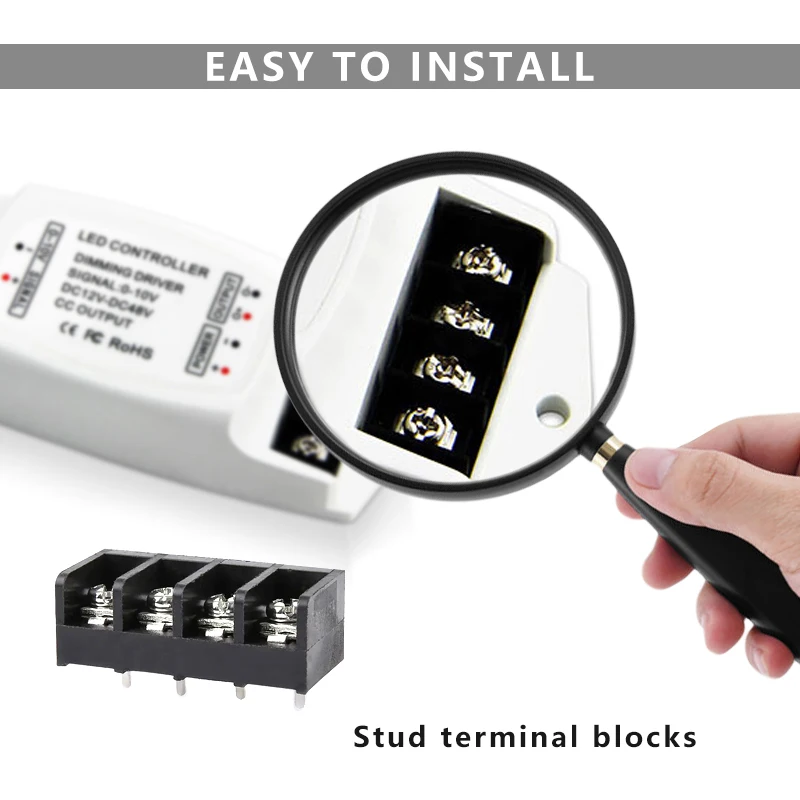 Преобразователь сигнала ШИМ от 0 до 10 В постоянного тока контроллер драйвера затемнения светодиодов постоянный ток 12 24 36 48 350 мА 700 1050 1-канальный выход