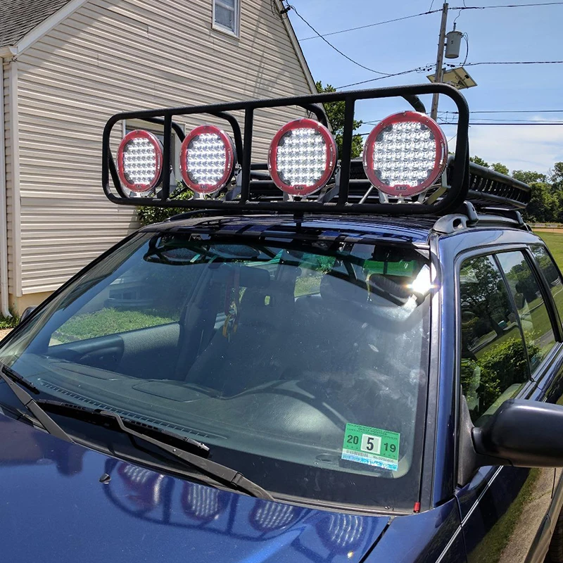 Universal 4X4 Light 9 Inch Round Headlight 185W Spotlight Offroad DRL LED Work lamp for 4WD 4x4 SUV Car Truck Trailer Tractor