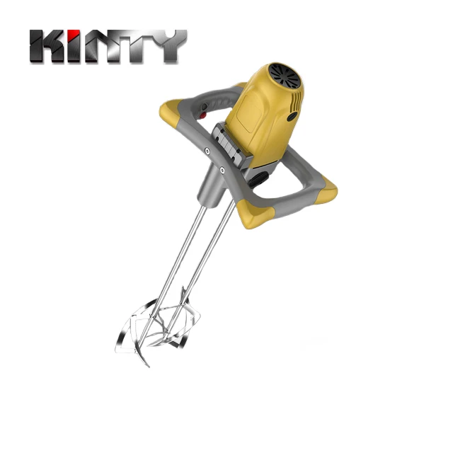 Kinty Electric Industrial Hand Cement Mixer Electric Drive Double Screw High Uniformity Liquid Power Mixer Made In China
