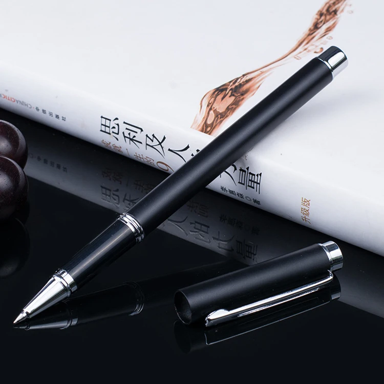 Promotional Gift Metal Roller Ball Pen Good Quality Advertising Custom Logo Roller Pen With Bag