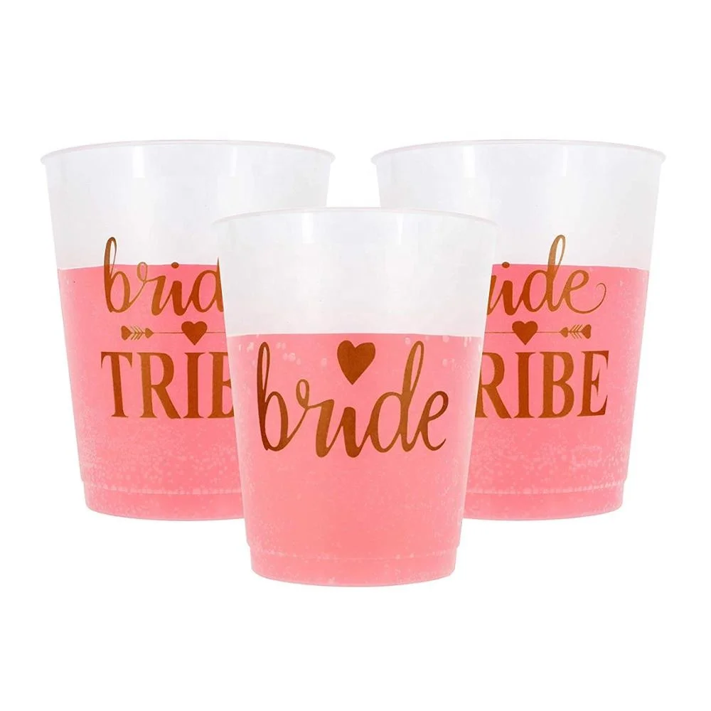 12oz Bridal Shower Cups with straw