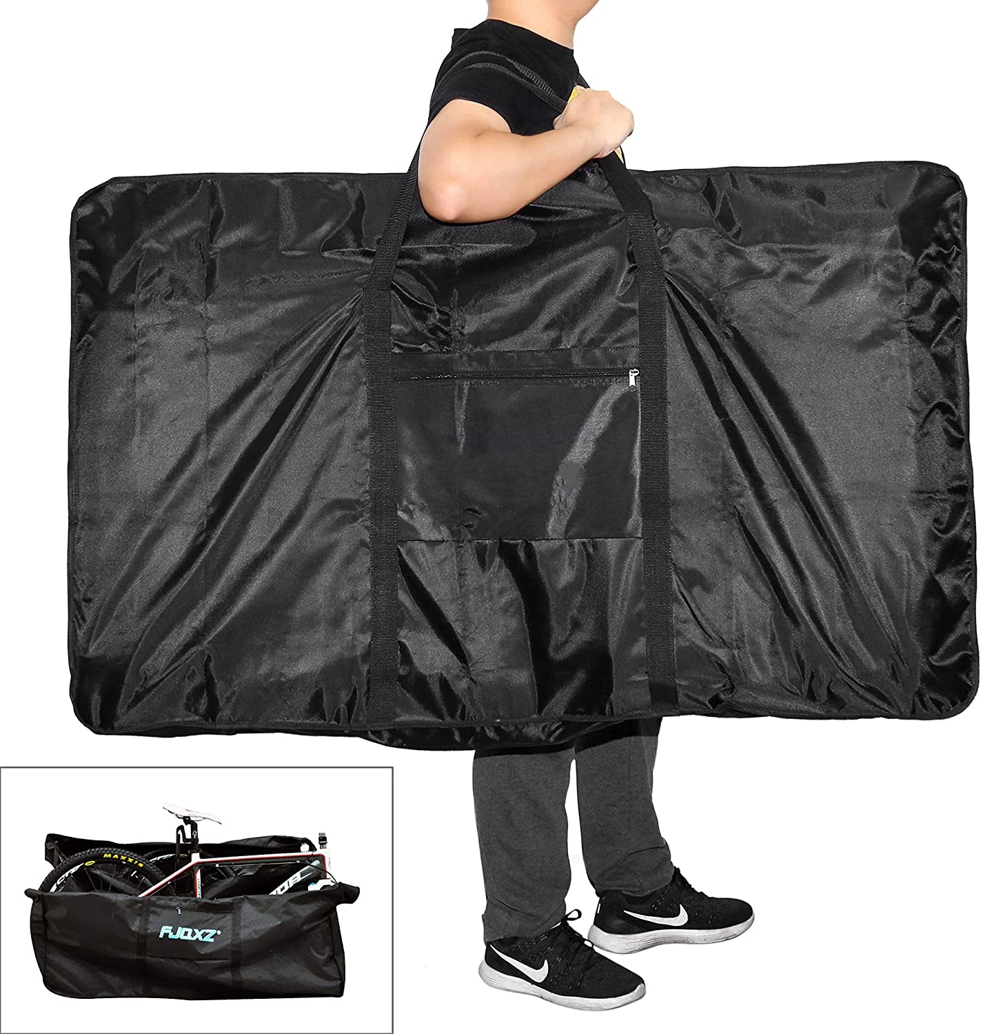 26-Inch Folding Bike Transport Bag Customizable Waterproof Bicycle Case for Train Air Travel & Cycling Use