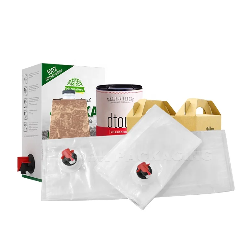 1L 2L 3L 5L 10L 20L 22L 200L transparent/Aluminum Aseptic dispenser bag for liquid Beverage Coffee Wine Cola Milk bag in box