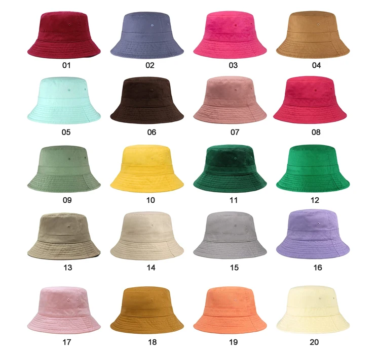 Custom Logo Cotton Bucket Hat Unisex Trendy Lightweight Outdoor Hot Fun Summer Beach Vacation Getaway Fishing Truck Cap