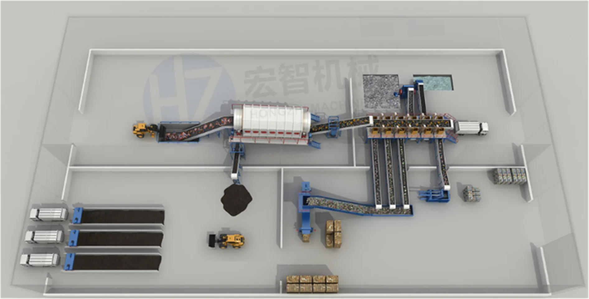 Municpal solid waste sorting plant to RDF (refuse derived fuel) Manufacturing plant