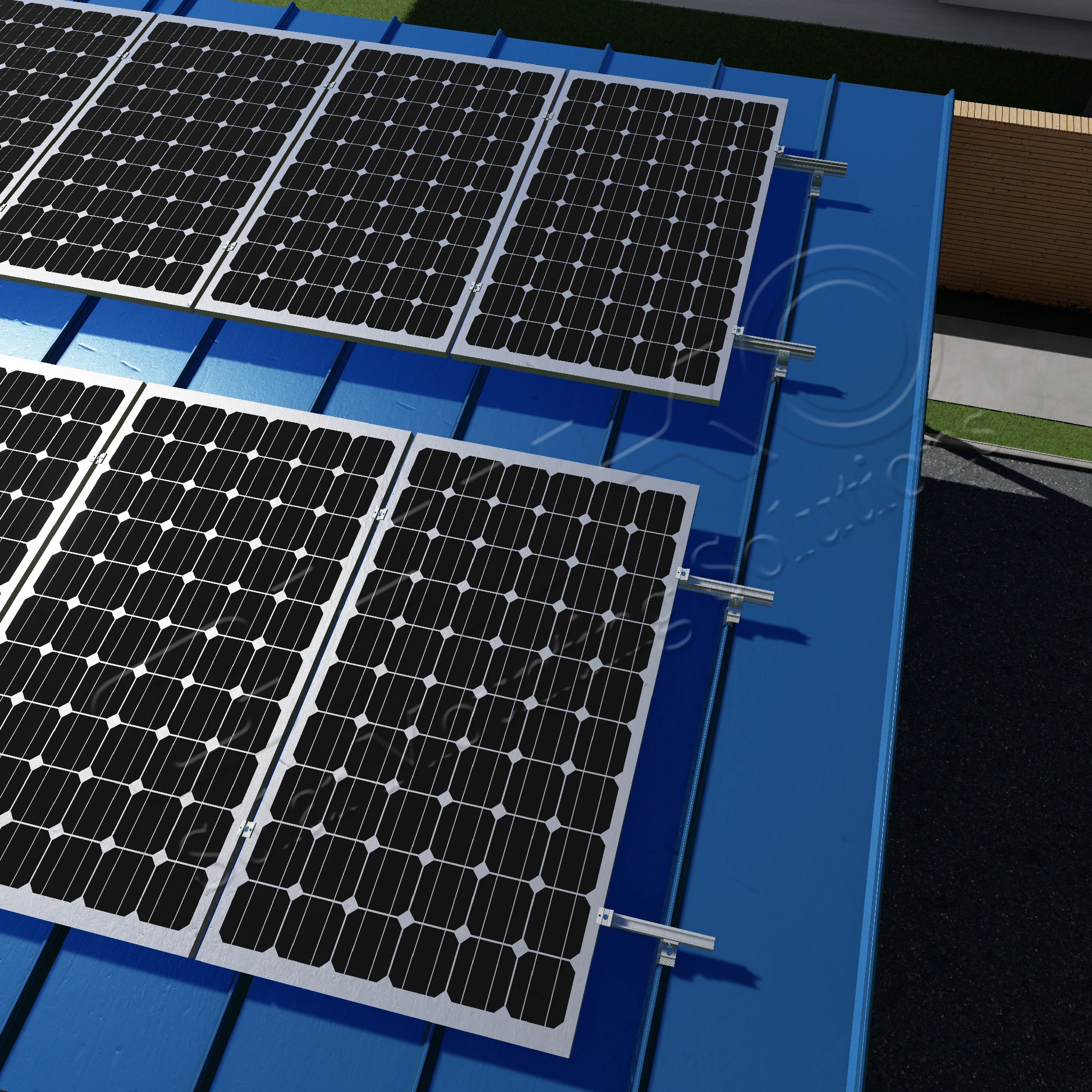 Hot Sales Solar Metal Roof Mounting Klip Lok 406 Clamp Bracket 1 Hole Standard Tin Roof Clip Lock Clamp