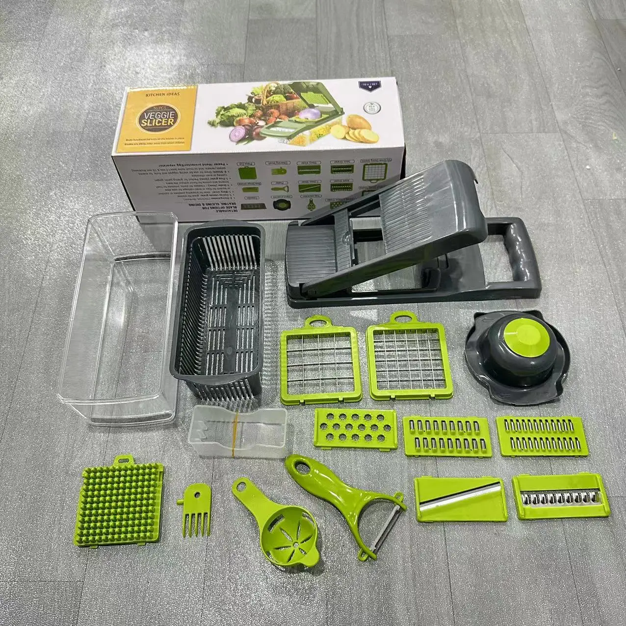 Hot Selling Kitchen Multi 12 in 1 Manual Mandoline Fruit Vegetable Cutter Onion Dicer Veggie Slicer Vegetable Chopper