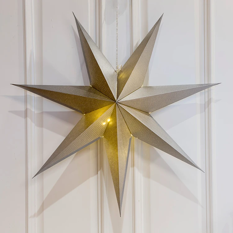 Newish Wedding Paper Star Lantern for Decorations with 15L Warm White LED