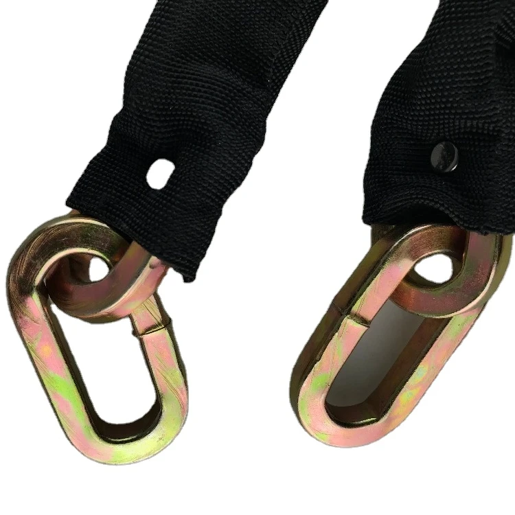 Black Chain  Bike Lock With U Type Padlock Cloth Cover Heavy Duty Bicycle Lock