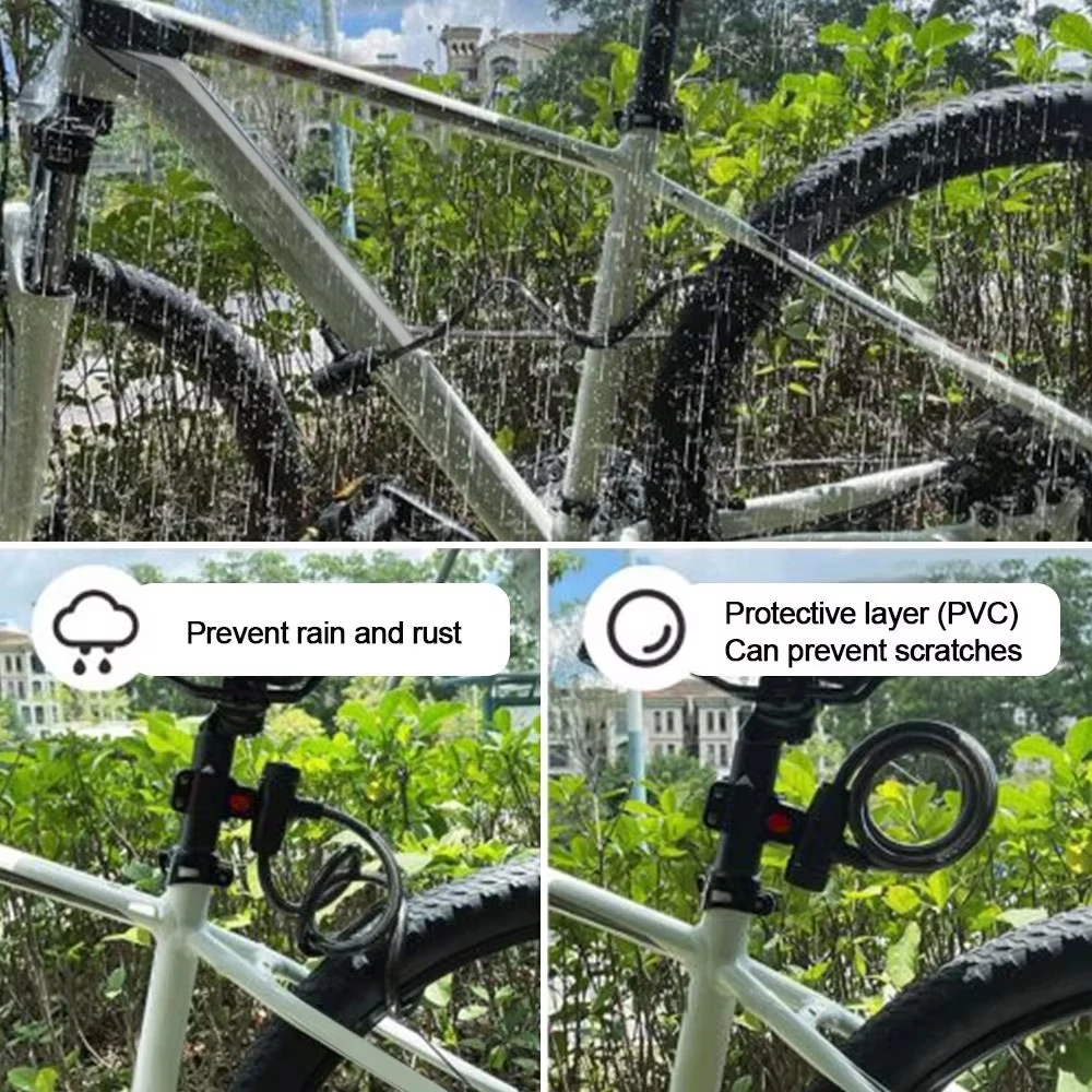 Heavy Duty Motorcycle Chain Lock Metal Anti Theft Bike Lock with 2 Keys for Maximum Security and Reinforcement of Bicycle