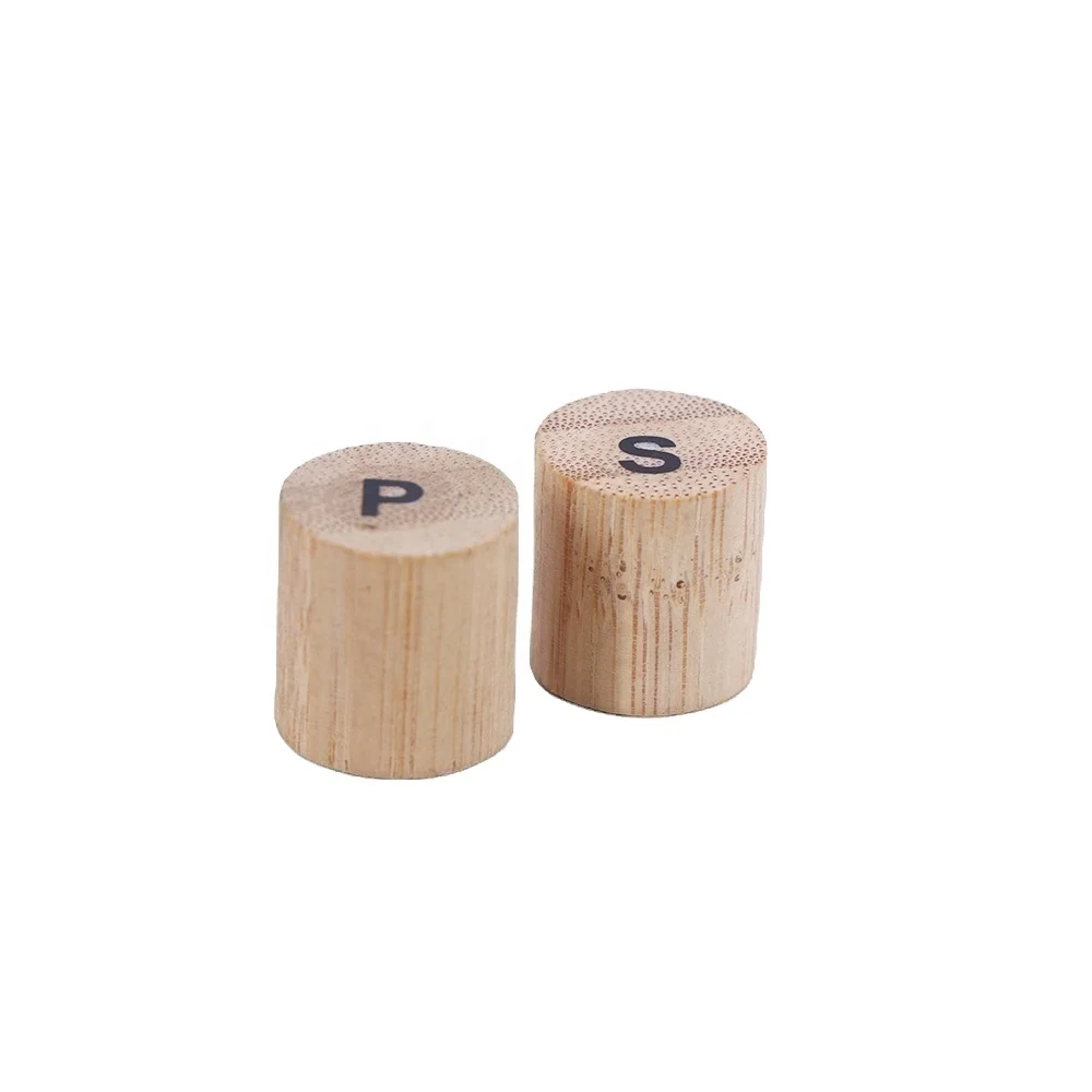 Wholesale Unique Bamboo Plastic Shaker Bottle Lid Spice Set Jar Bamboo Salt And Pepper Shaker