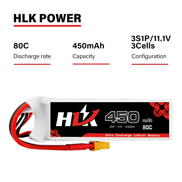Oem 450Mah 80C 11.1V 3S Lithium Polymer Li-Polymer Battery Pack Lipo Battery