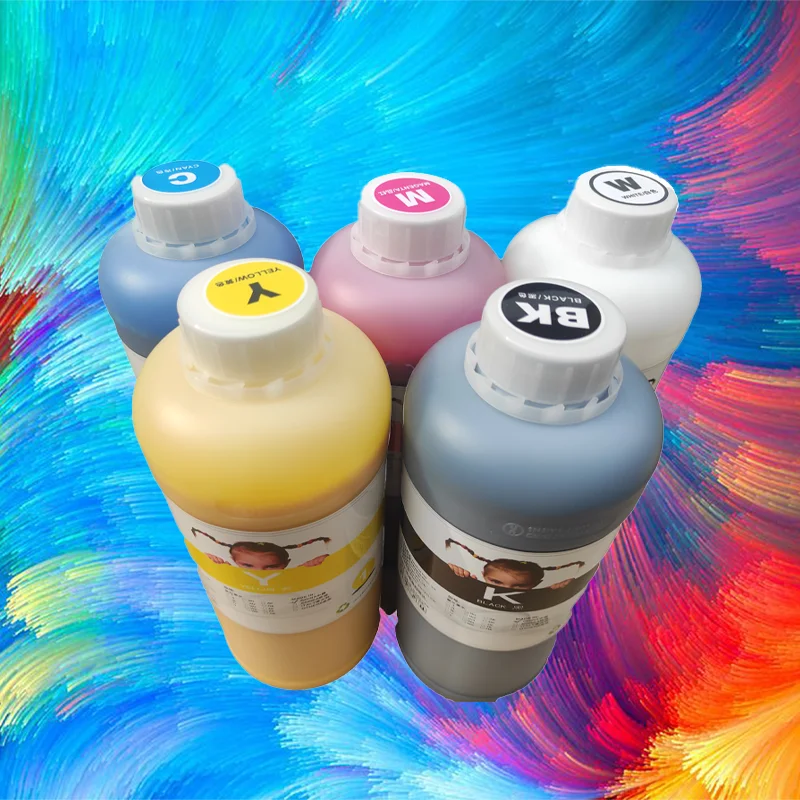 Premium Pigment Water Base Printhead I3200 4720 CMYK White ink 1000ml water based white dtf ink 1000ml for dtf 4 head i3200 ma