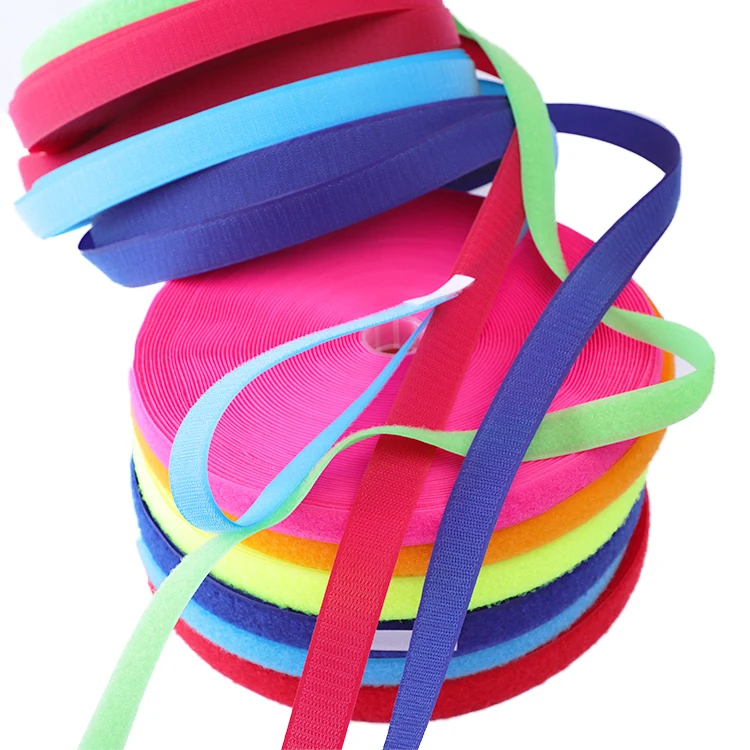 Nylon Polyester White Black Colorful Normal Hook and Loop Rolls Fastener Tape