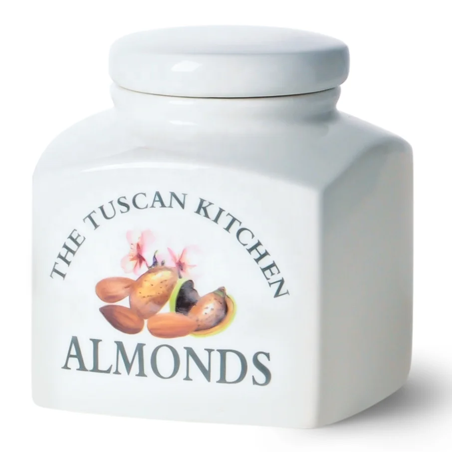 Kitchenware Bulk Manufacturing Ceramic Nut and Grain Containers Walnut, Barley, Pistachio, and Herbal Tea Containers