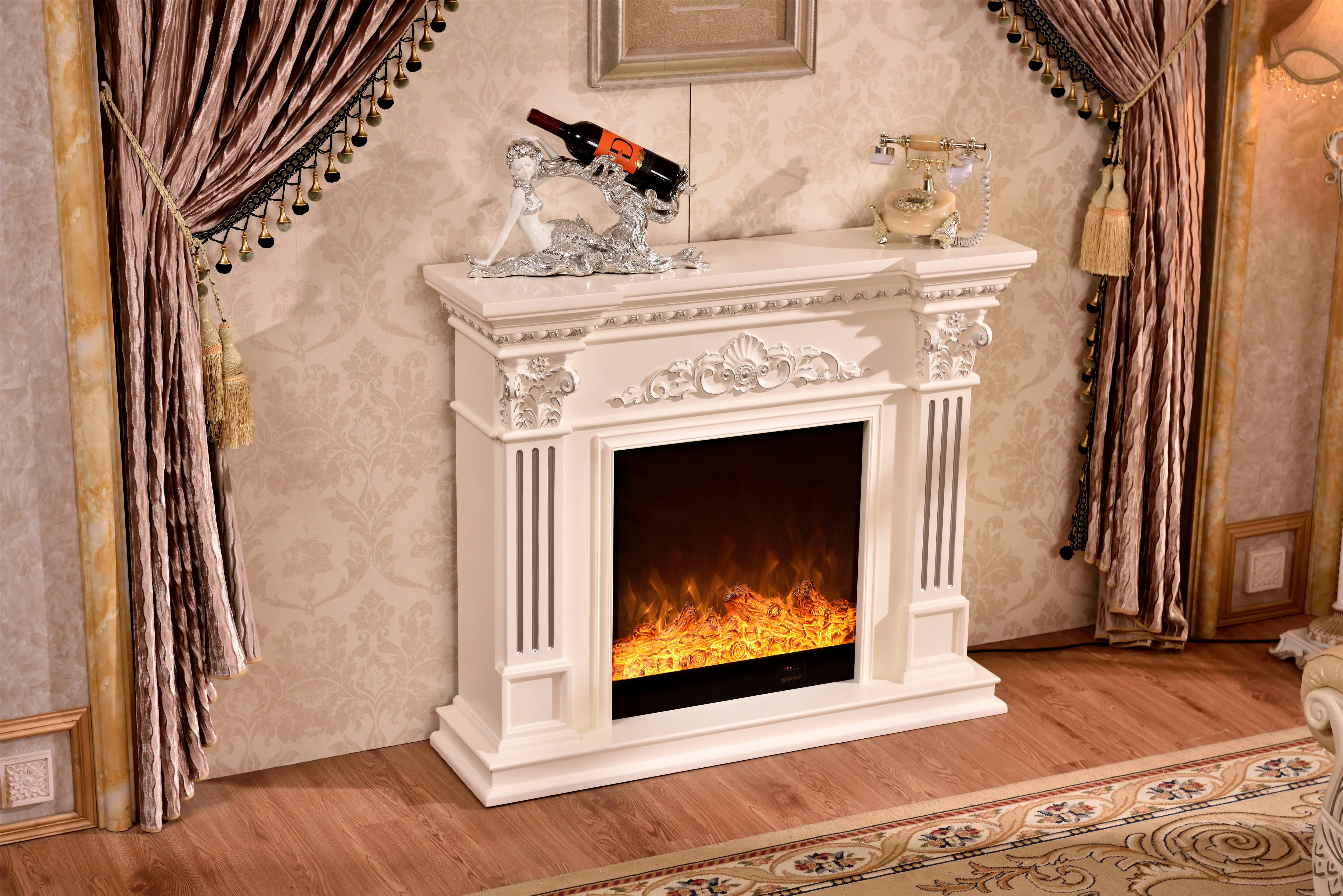 item 328 Hot Sale indoor electric fire place  with led fire for house