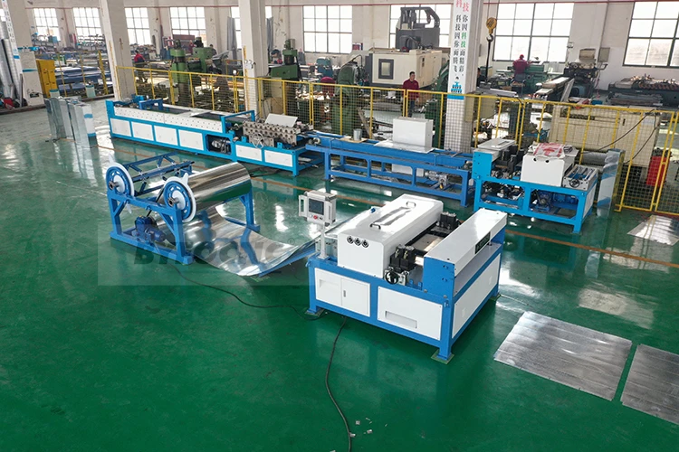 Auto square hvac forming duct line 2 making ventilation pipe machine