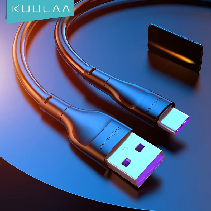 2021 дешевый KUULAA Новинка Быстрая зарядка 3a 1 м 3,3 фута Тип C Дата Usb-кабель для Samsung Galaxy S8/S8 Plus