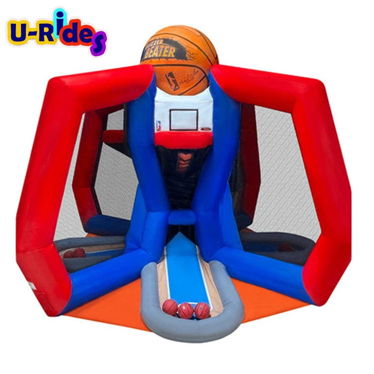 Interactive Carnival Sport Games Giant Basketball Challenge Goal basketball shootout game inflatable basketball game for event