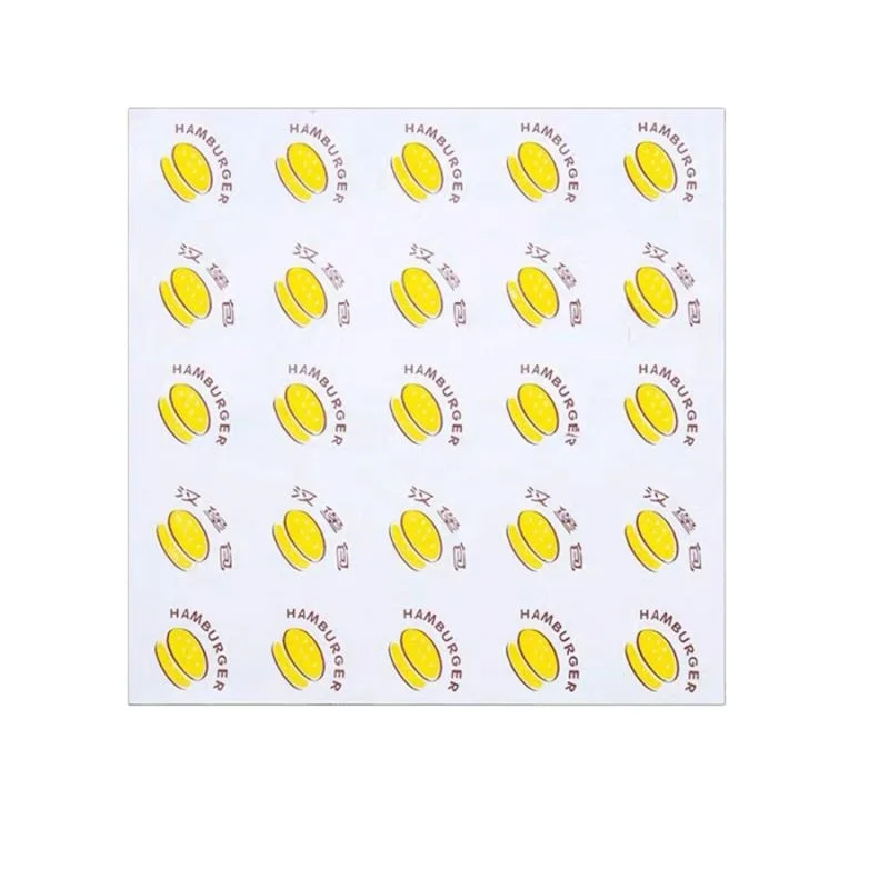 food wrapping paper greaseproof custom deli paper burger wrapping food pack paper
