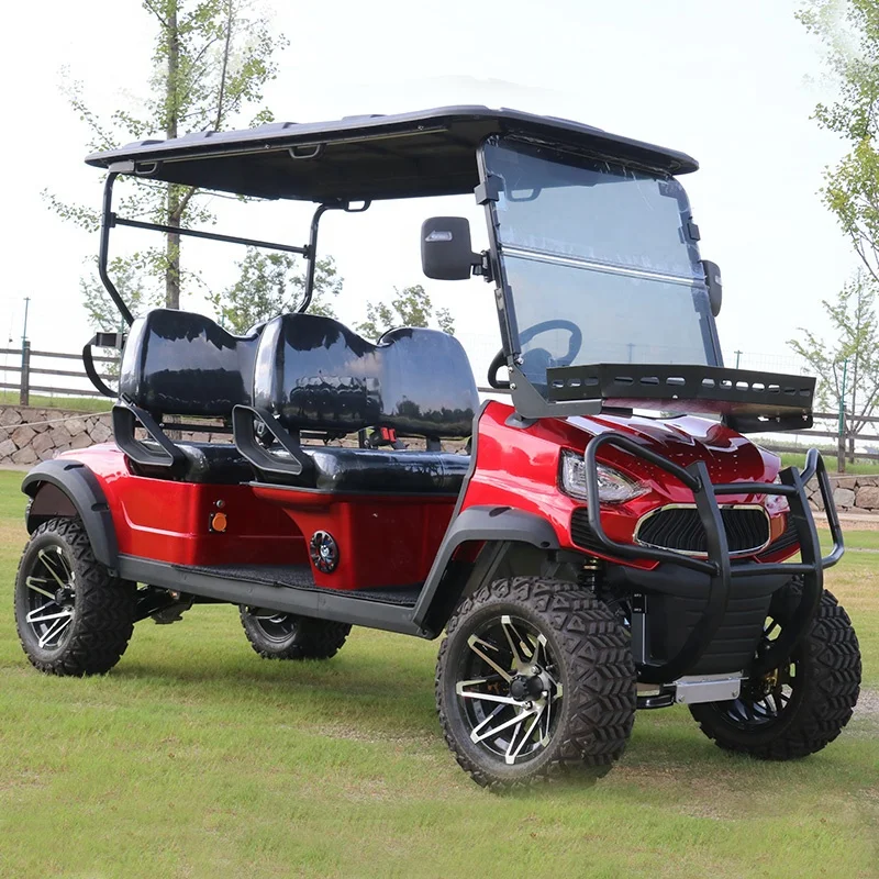 Best Selling  Airport 4 Seater Electric Golf Cart Best Price Blue Lifted Golf Buggy