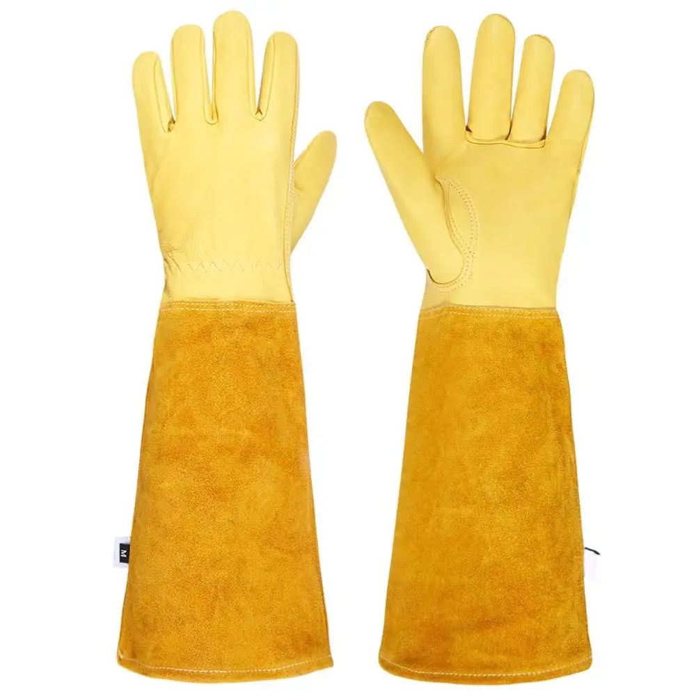 
welding gloves leather Puncture Resistant safety welding work glove long leather gloves for Forearm Protection 