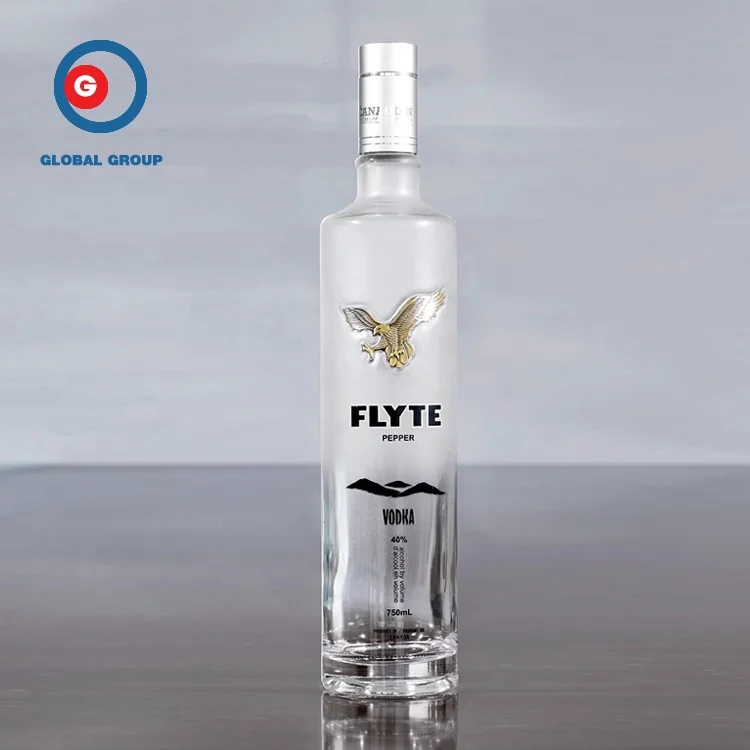 Factory Super flint clear custom Empty glass 700ml 750ml vodka whisky wine spirits bottle