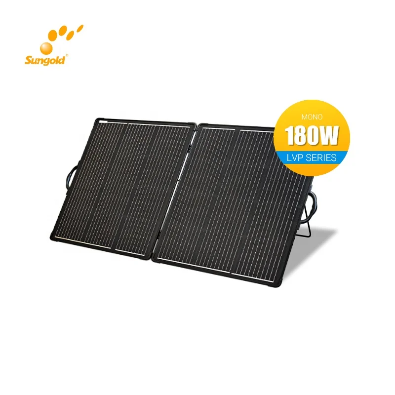 2023 New promotion 130W 180W  270W Lighting 2 Fold Foldable solar kit  Outdoor camping hiking Portable solar panel