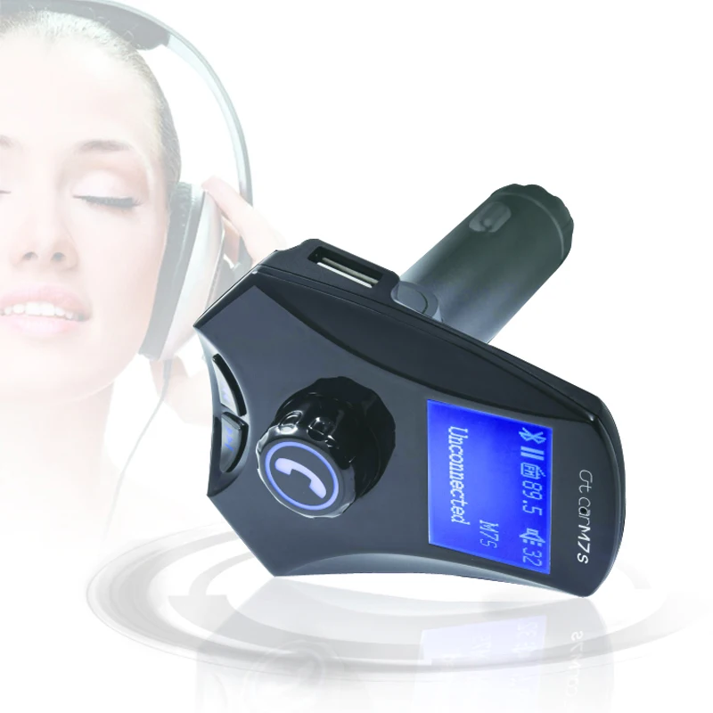Dropshipping M7S FM Transmitter BT Car Kit Wireless MP3 Player Handsfree with LCD Display USB TF Car Charger