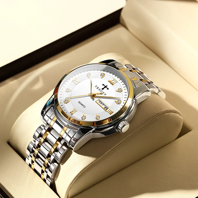 Wristwatches Designer Bands Skeleton Auto Mechanic Latest Man Wrist Band Watch Luxury Leather With Ce Certificate TRSOYE TRS838