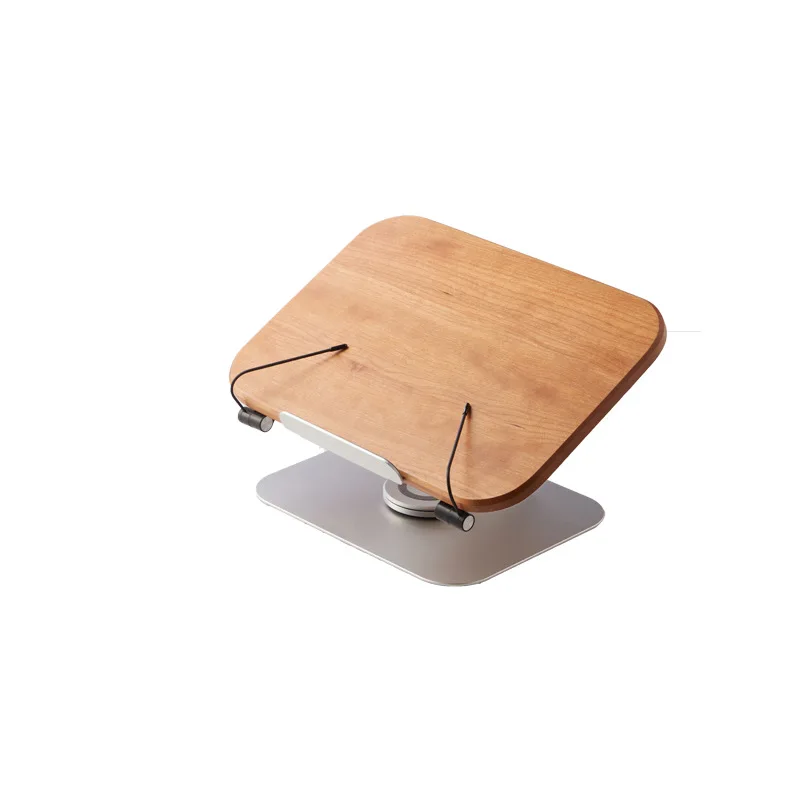 Adjustable Solid Wood Book Stand Custom Natural Wooden Book Holder Folding Metal Bookshelf Tablet Computer Bracket Display Rack