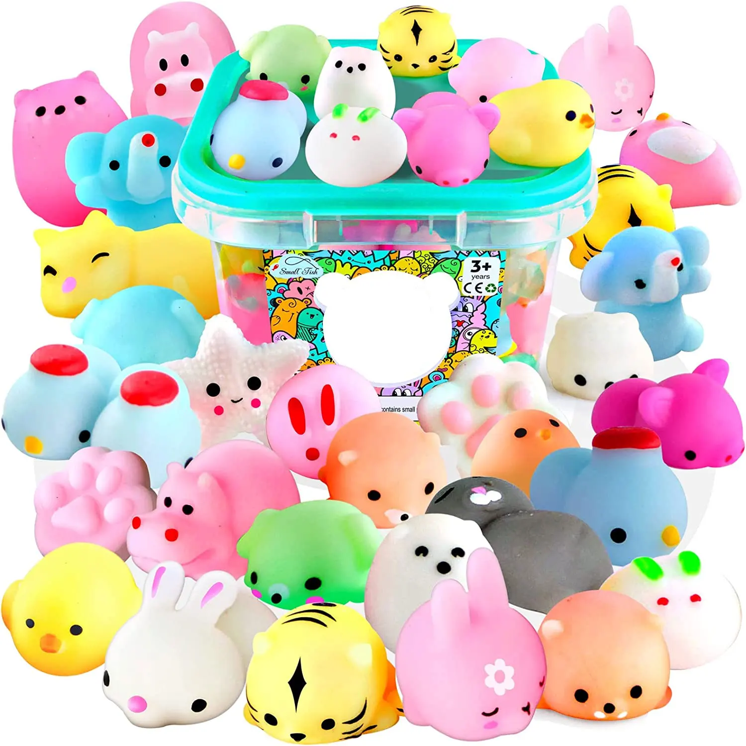 Cute Stress Relief Fidget Toys Stretch Squeeze Squishies Mochi Squishy Animal Toys for Christmas Party Favors