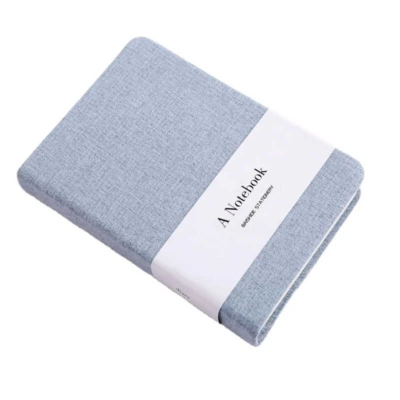 Embossed Logo Planner Office School A5 Round Corner PU Leather Hard Cover Notebook for Amazon