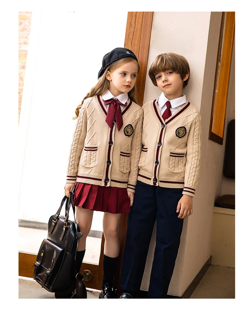 new winter wholesale kindergarten school shirts uniform white designs 3 pieces custom uniform school