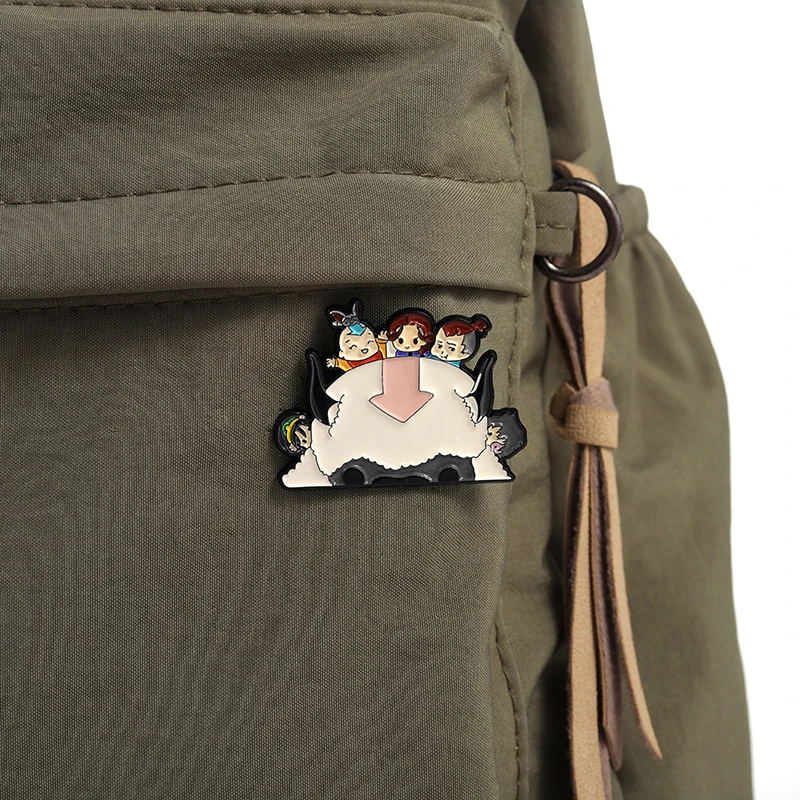 Anime Boy Buffalo Enamel Pins Custom TV Series Brooches Lapel Badges Cartoon Funny Jewelry Gift for Fans Friends