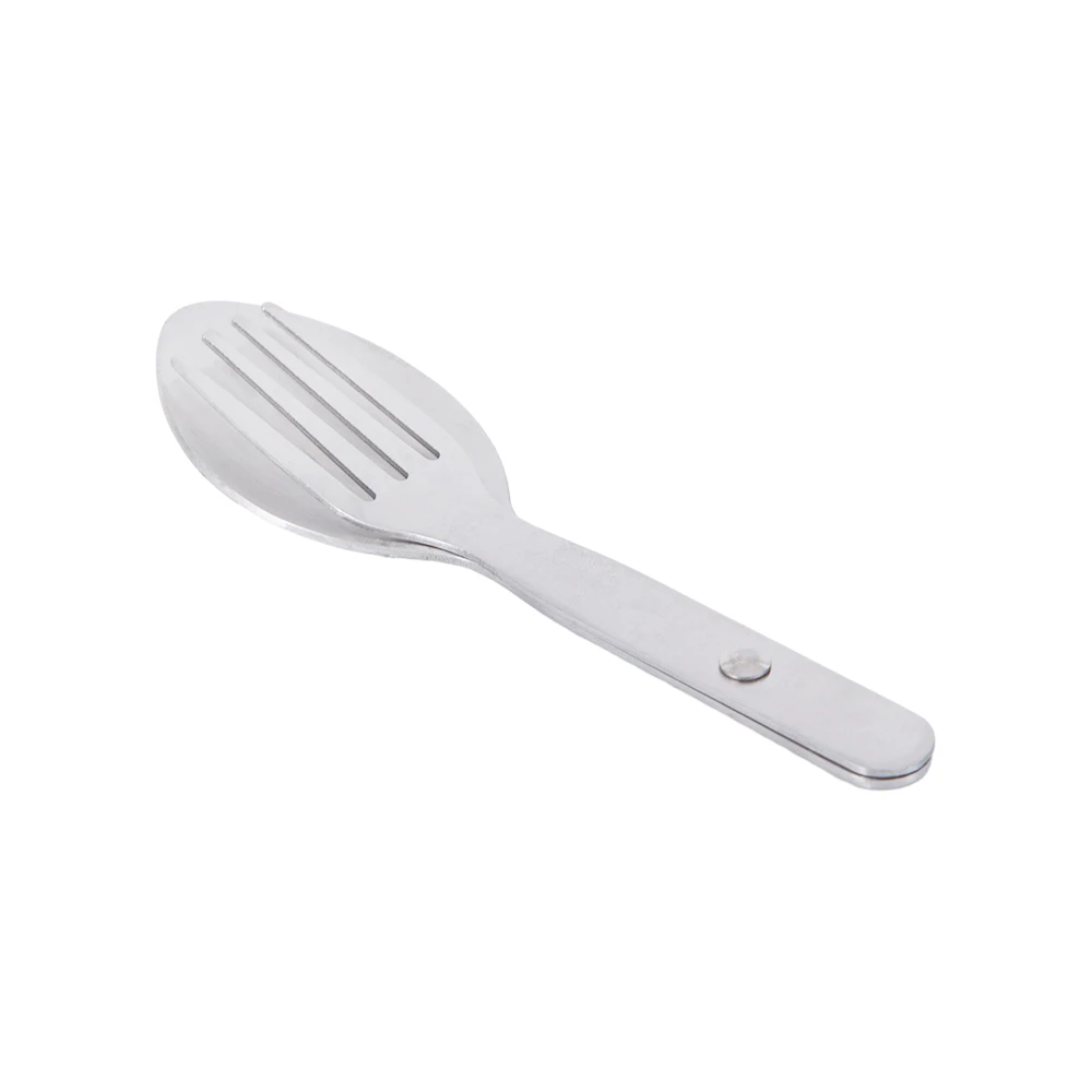 Outdoor Picnic Portable Reusable Folding Camping Metal Spoon Salad Fork Reusable Spoon Fork spork