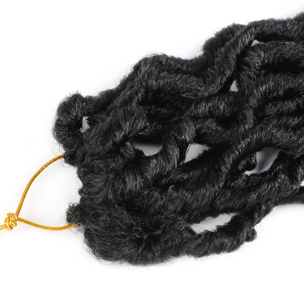 wholesale Goddess Faux Locs Hair Extension 16 inch 24 roots Curly Bohemian Queen Locs for Women Crochet Hair