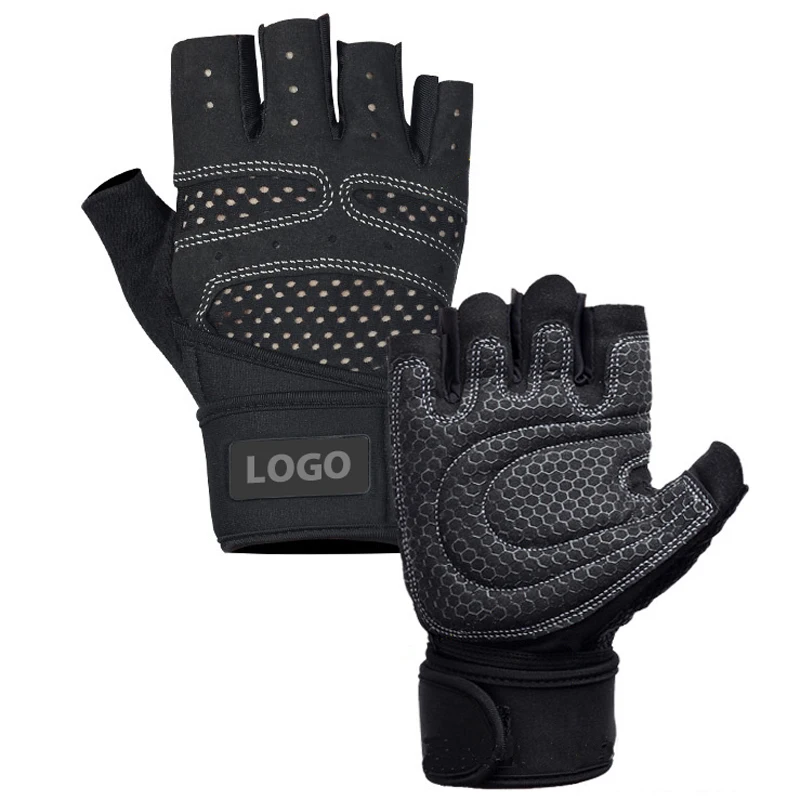 Пользовательские розовые перчатки для тренировок без пальцев