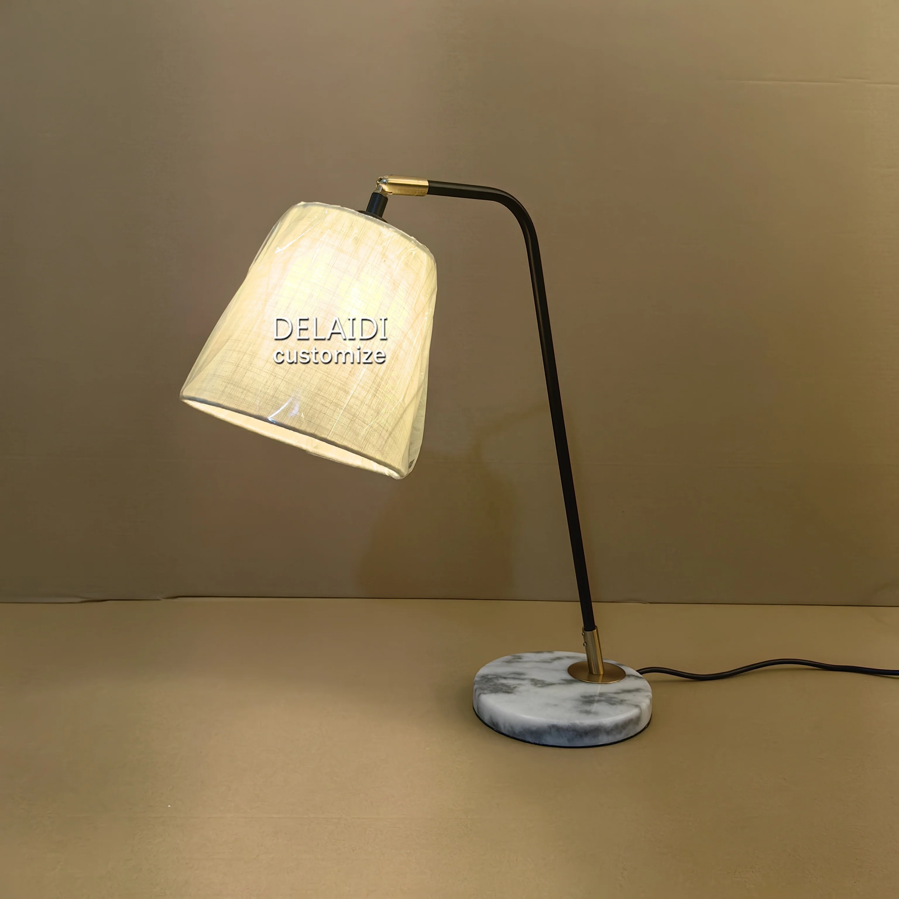 Nordic modern simple luxury bedside lights fashion creative marble base bedroom study living room bedroom table lamps