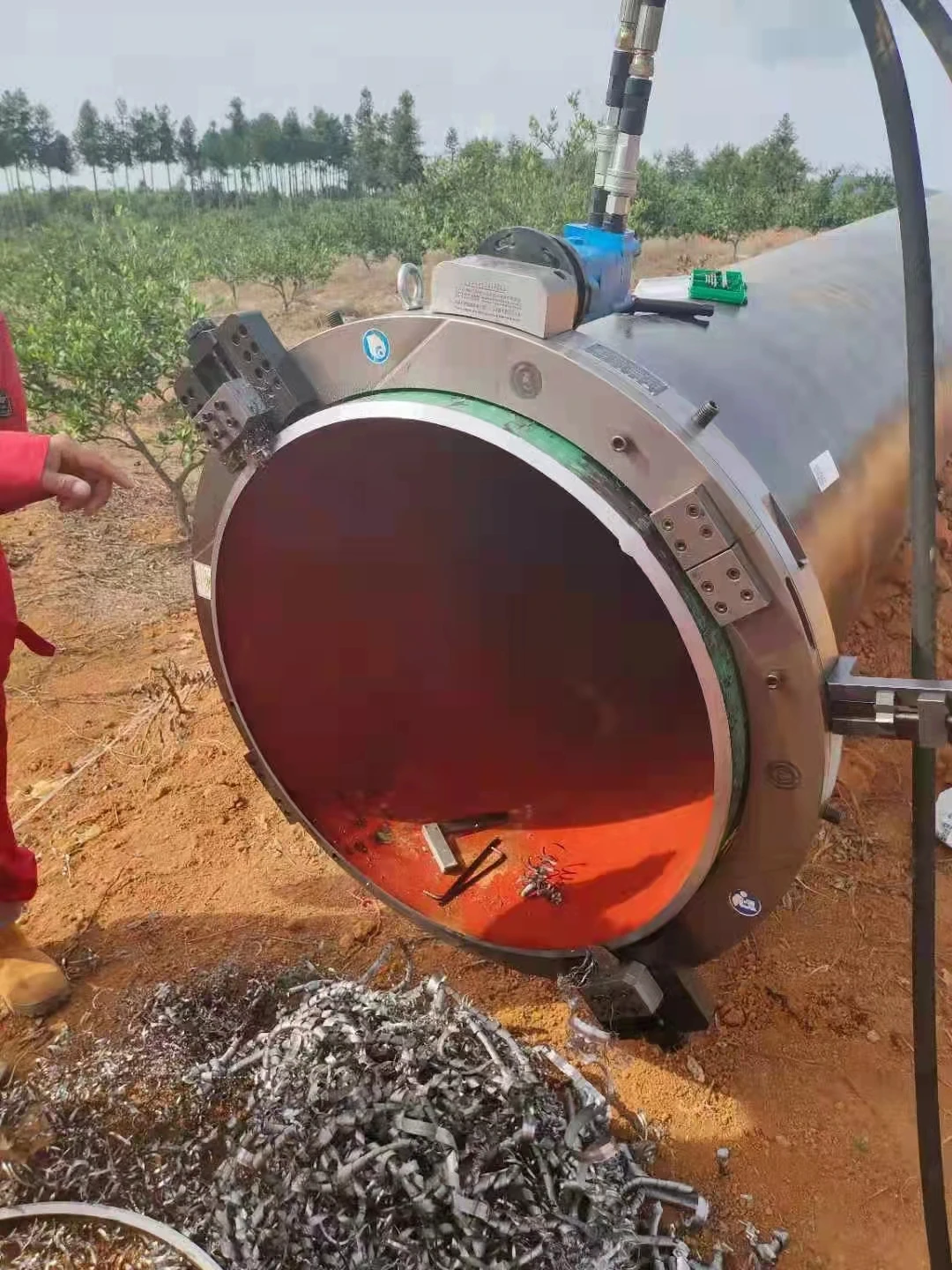 External tube chamfering machinepipe shaving and orbital welding Machine OCE-325