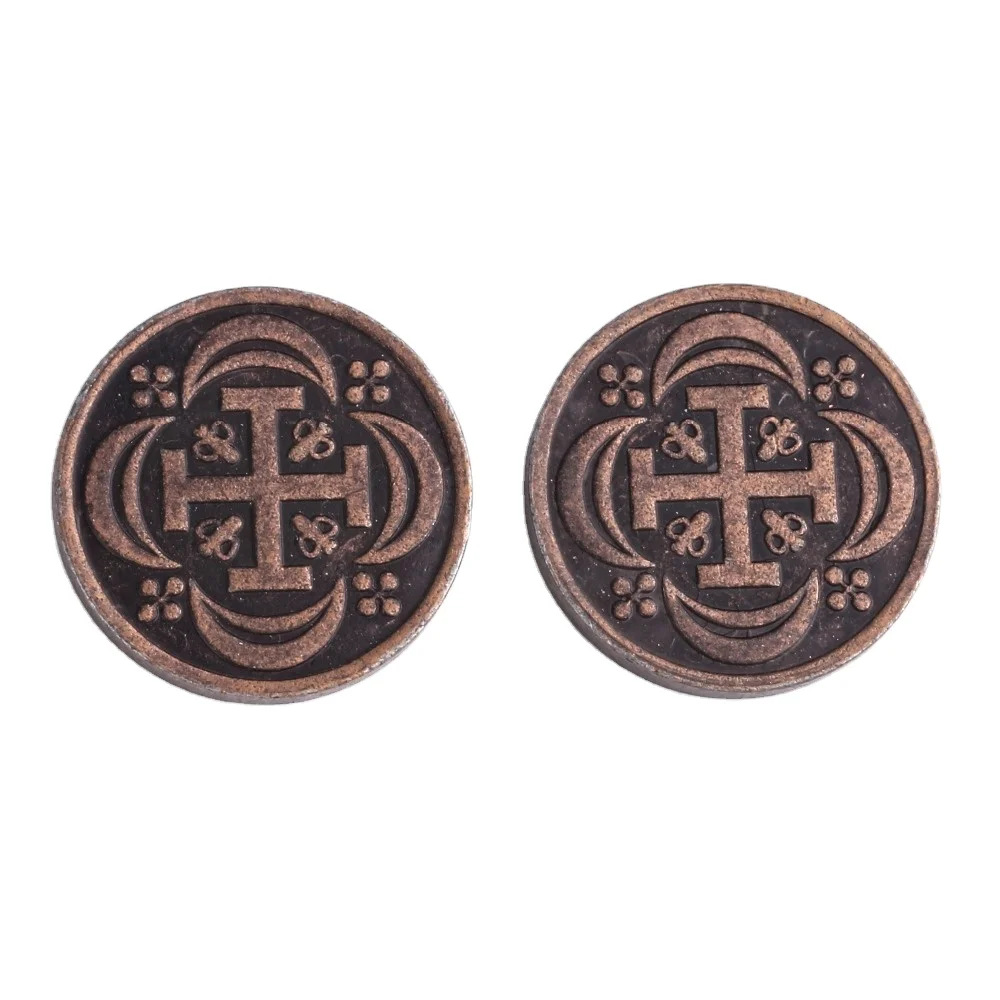Factory Price Wholesale Custom Metal Coins Ancient Design Triangle Round Coins Stainless Steel Token Coin Manufacturer