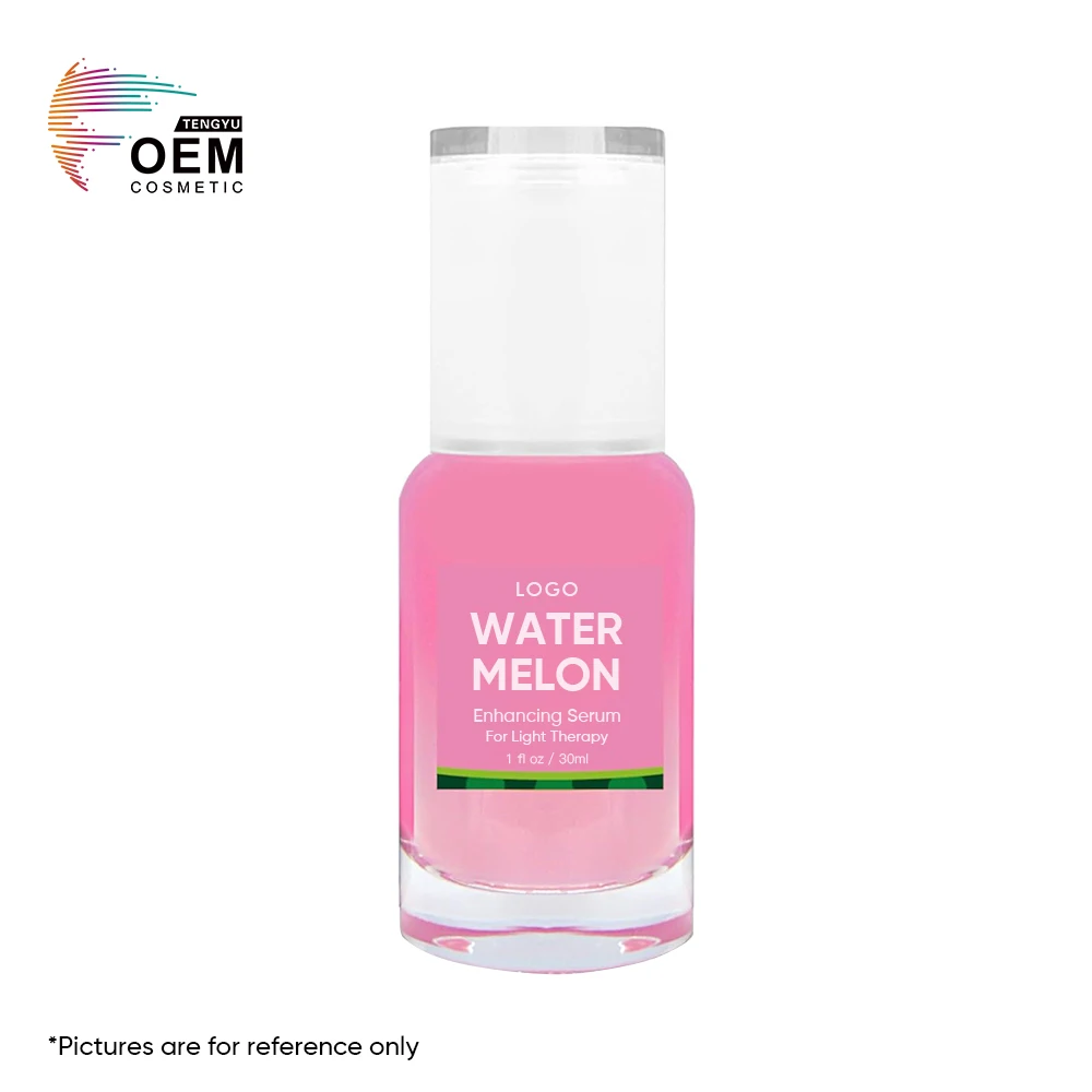 Organic Peptides Watermelon Enhance Red Light Therapy Revitalizing Brighten Booster Serum For Microcurrent Face Massagers