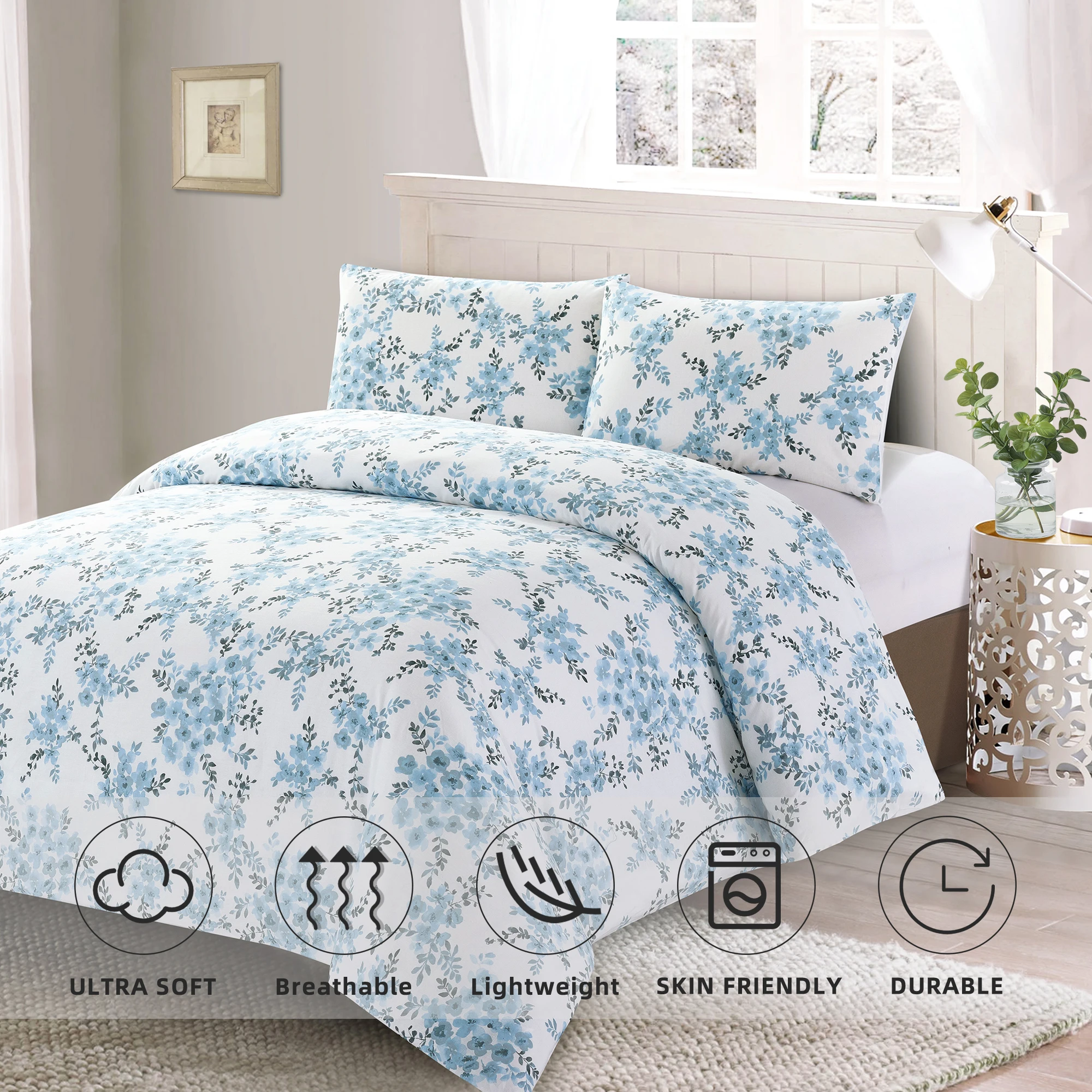 ALPHA TEXTILE Hot selling luxurious bedding sets with matching curtains New design pillow cases & cushion cases cheap duvet set