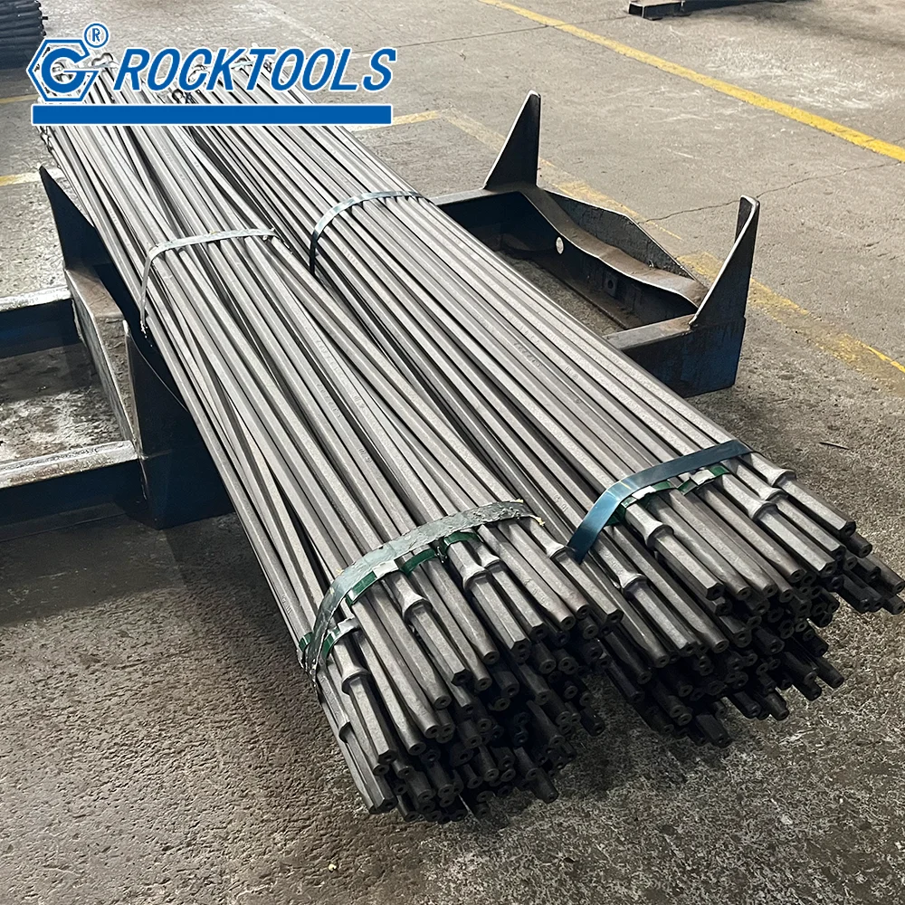 China Manufacturer H22 11 Degree Taper Drill Rock Rod for Quarrying Mining Tunneling