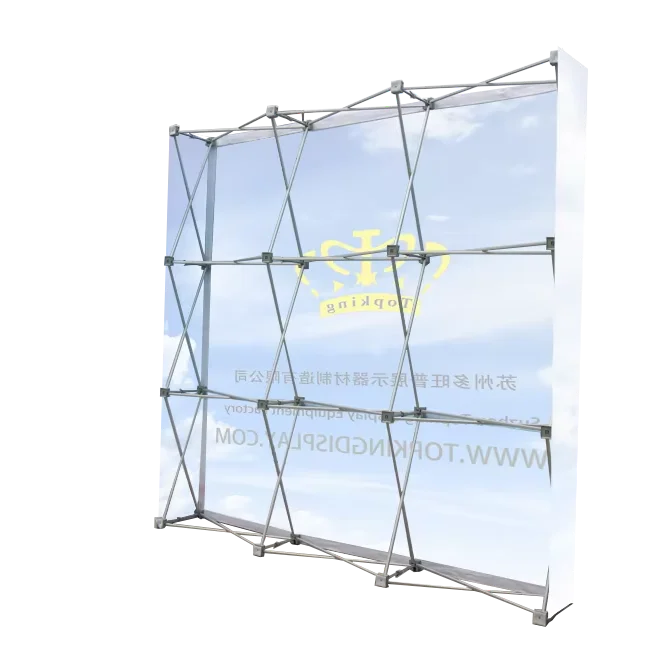 High Quality Portable Photo Booth Banner Stands High Resolution Pop Aluminum Tube Straight Tension Fabric Backdrop